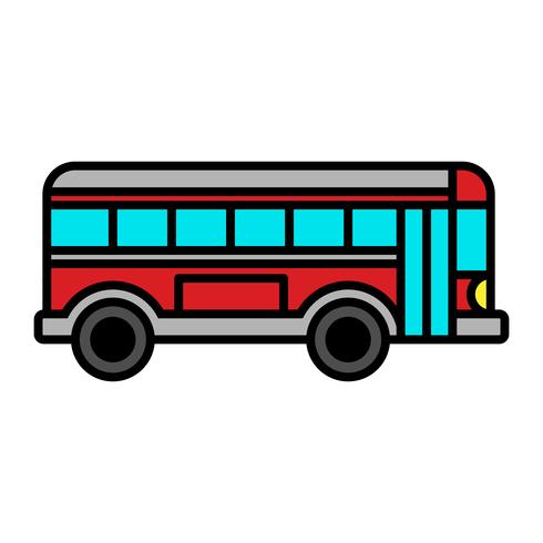 Icono de vector de ciudad autobús tránsito vehículo