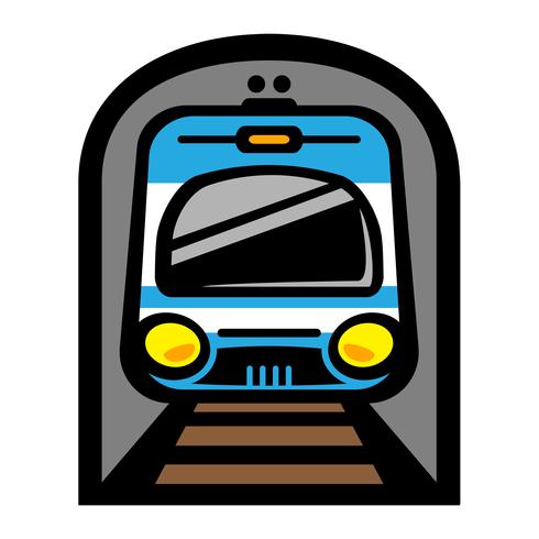 Icono de vector de metro tren ligero ferrocarril coche