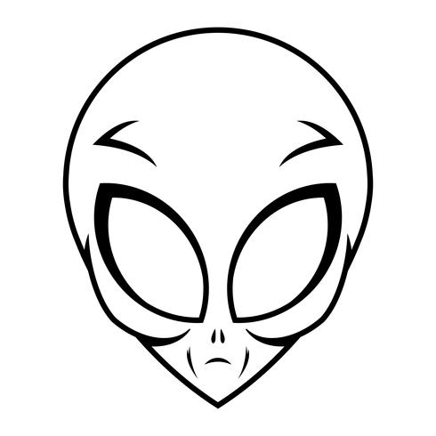 Alien head vector illustration