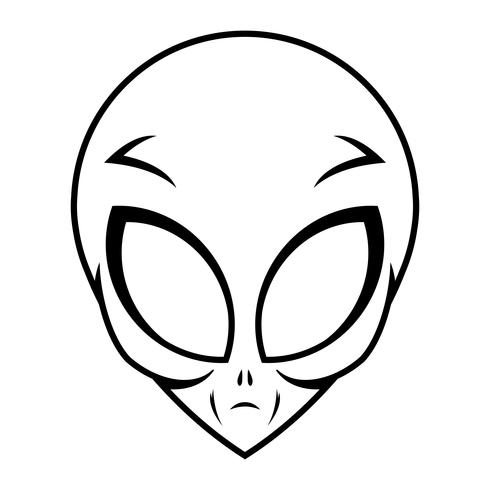 Ilustración de vector de cabeza extraterrestre