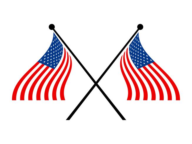American Flags vector