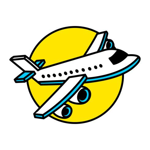 Airplane Flying Vector Icon