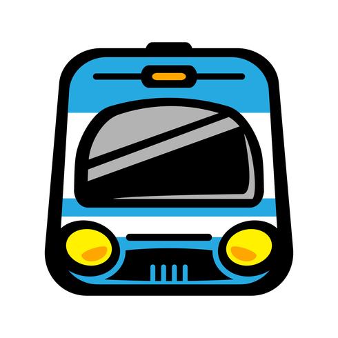 Icono de vector de metro tren ligero ferrocarril coche