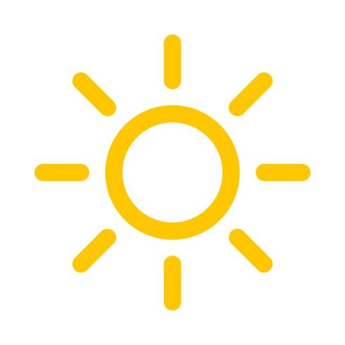 Icono de sol vector