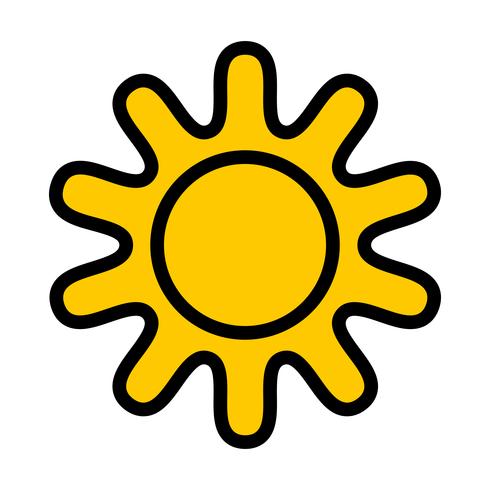 Sun icon vector