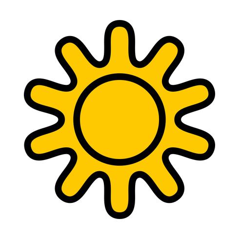 Icono de sol vector