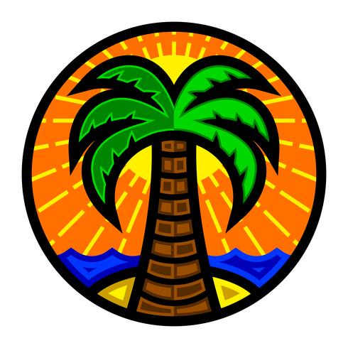 Palmera Vector icono