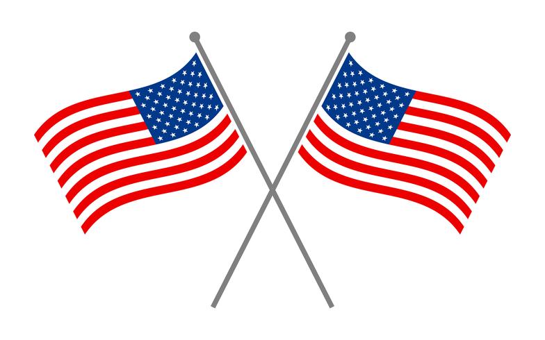 American Flags vector