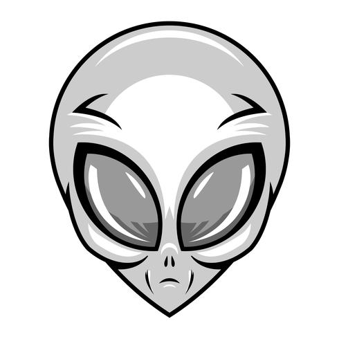 Alien head vector illustration
