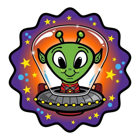 Ilustración de vector de cabeza extraterrestre