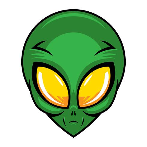 Alien head vector illustration