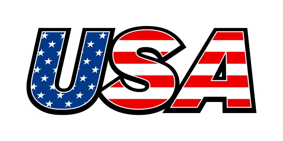 USA text vector icon