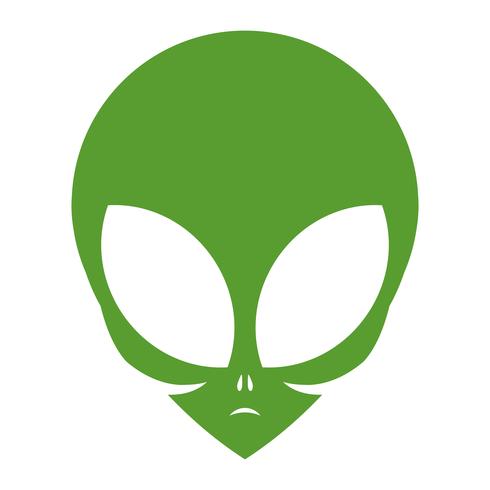 Alien head vector illustration