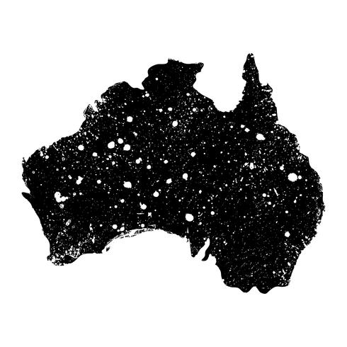 Australia mapa geografía forma vector icono