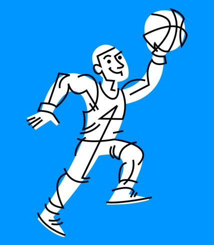 Jugador de baloncesto vector