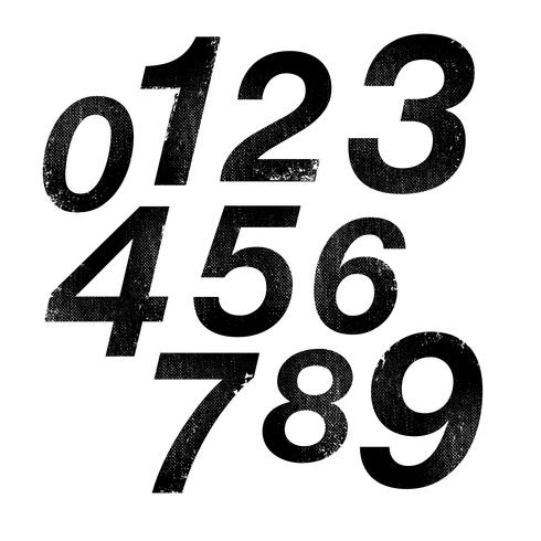 3-D Block numbers vector