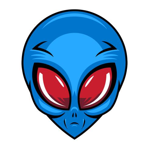 Alien head vector illustration