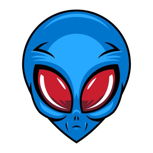 Alien head vector illustration