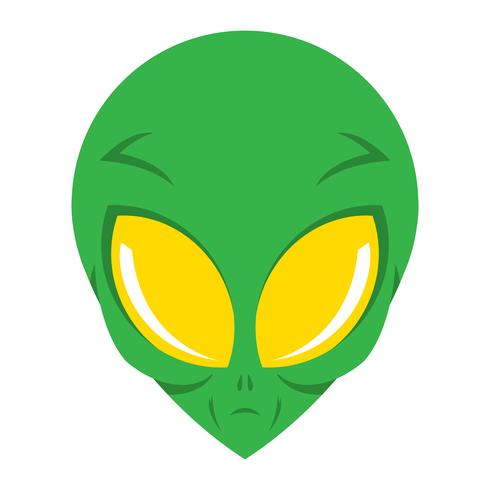 Ilustración de vector de cabeza extraterrestre