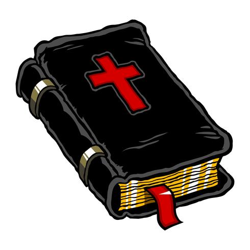 Vector illustration of a leather-bound Holy Bible.