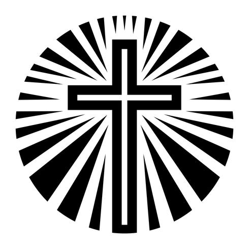 Cruz cristiana vector