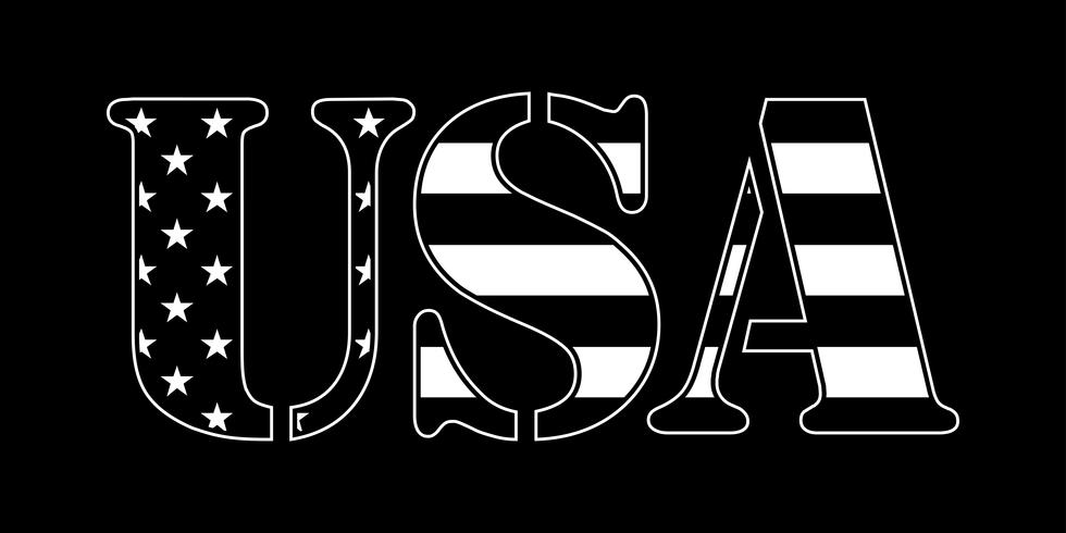 USA text vector icon