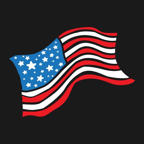 American Flags vector