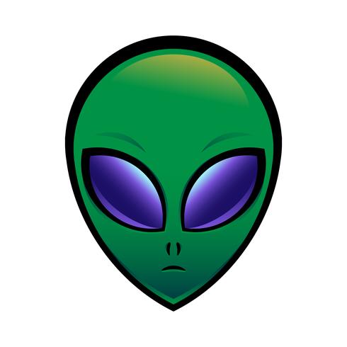 Ilustración de vector de cabeza extraterrestre