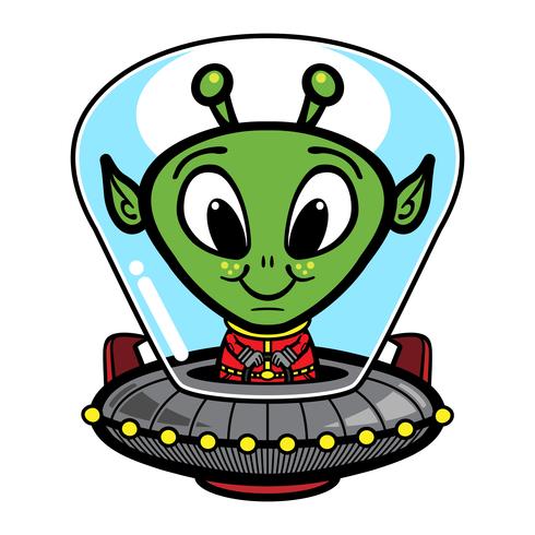 Ilustración de vector de cabeza extraterrestre