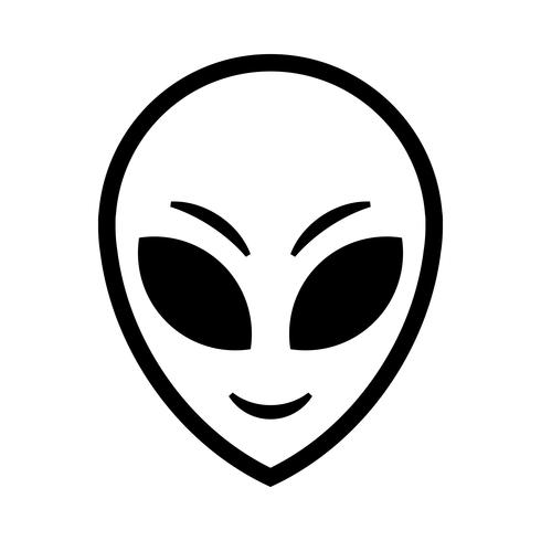 Ilustración de vector de cabeza extraterrestre