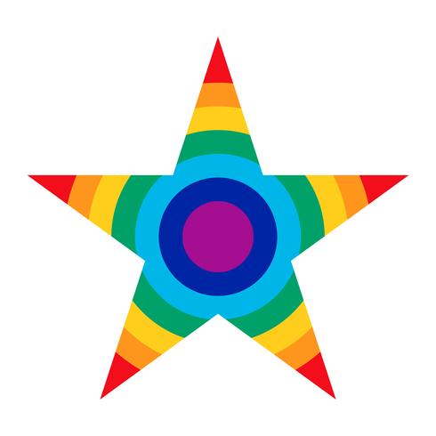 Rainbow Star vector icon