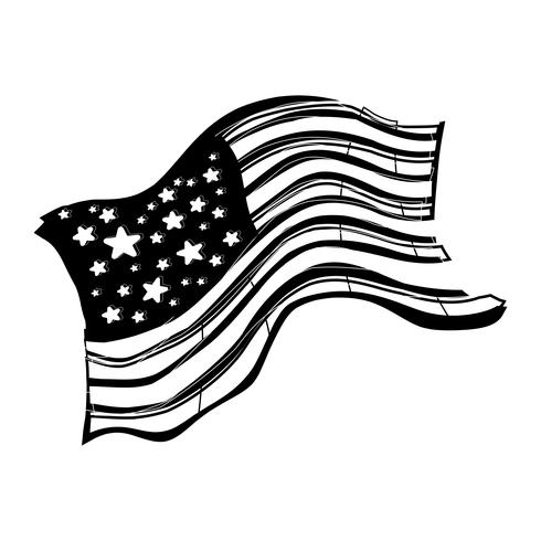 American Flags vector