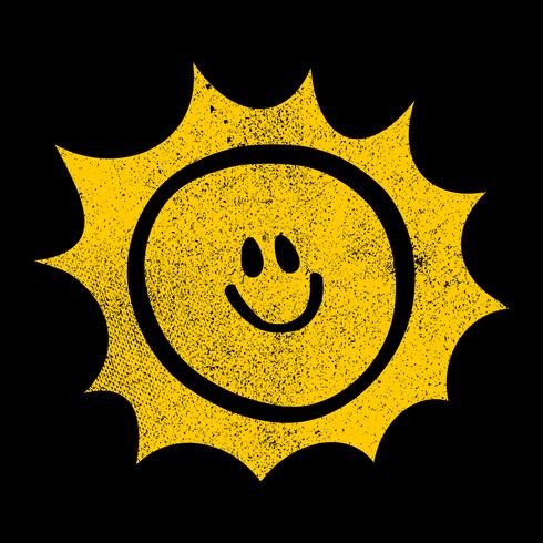 Sol de dibujos animados vector