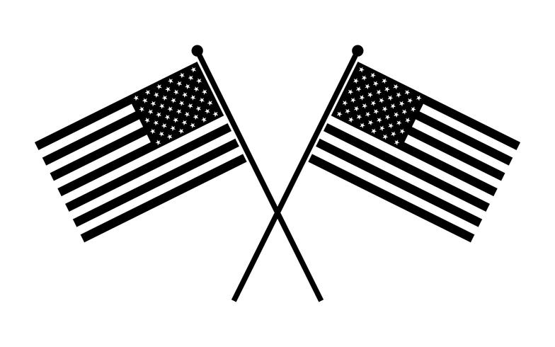 American Flags vector