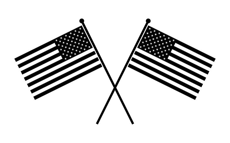 Banderas americanas vector