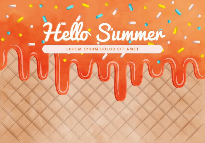 Vector Summer Ice Cream Background