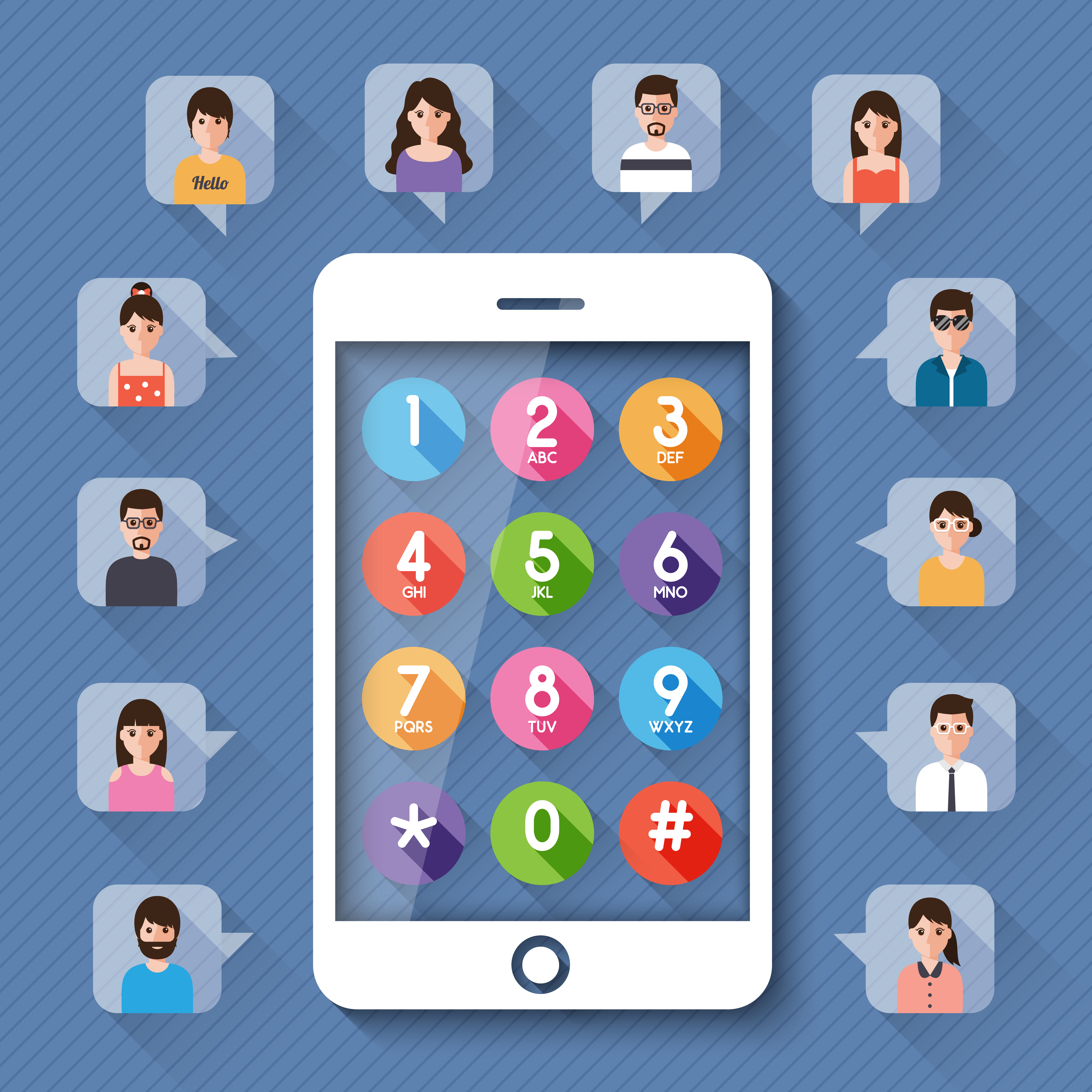 Social media infographic. Via a social network. Get more website traffic. Via a social network. векторные иллюстрации общение.