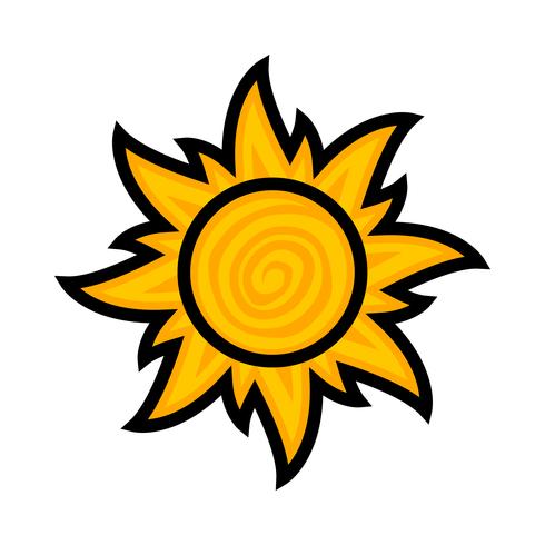 Sun icon vector