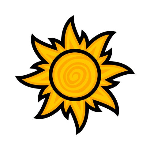 Sun icon vector