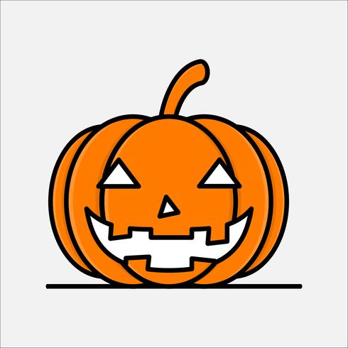 Flat line art style. Pumpkin  icons design for halloween.  vector