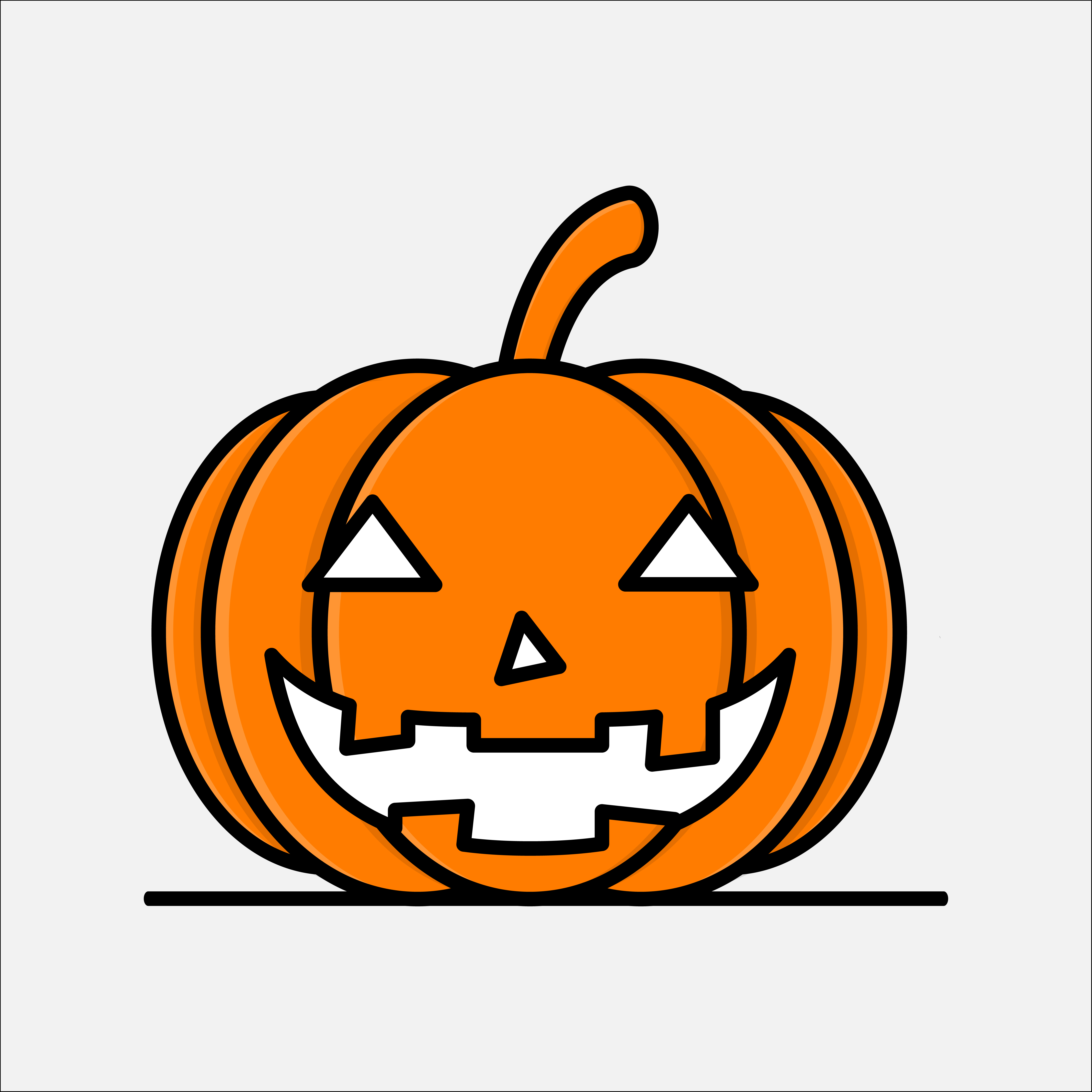 Flat line art style. Pumpkin icons design for halloween. 551463 Vector