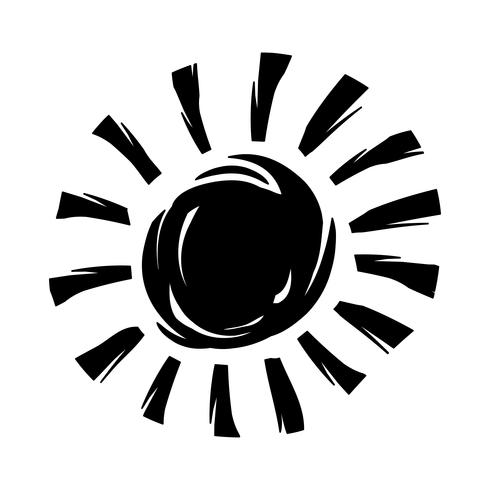 Sun icon vector