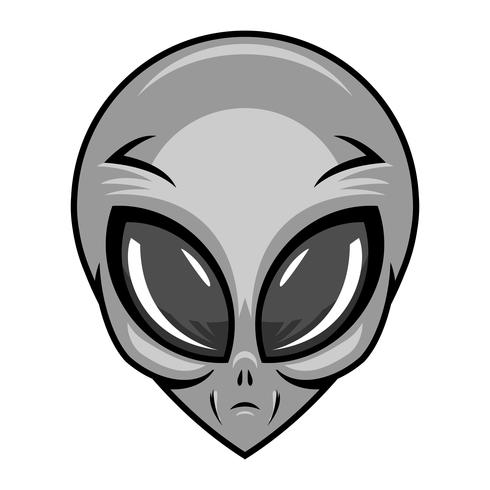 Ilustración de vector de cabeza extraterrestre