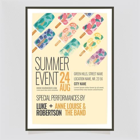 Vector Summer Ice Cream Poster