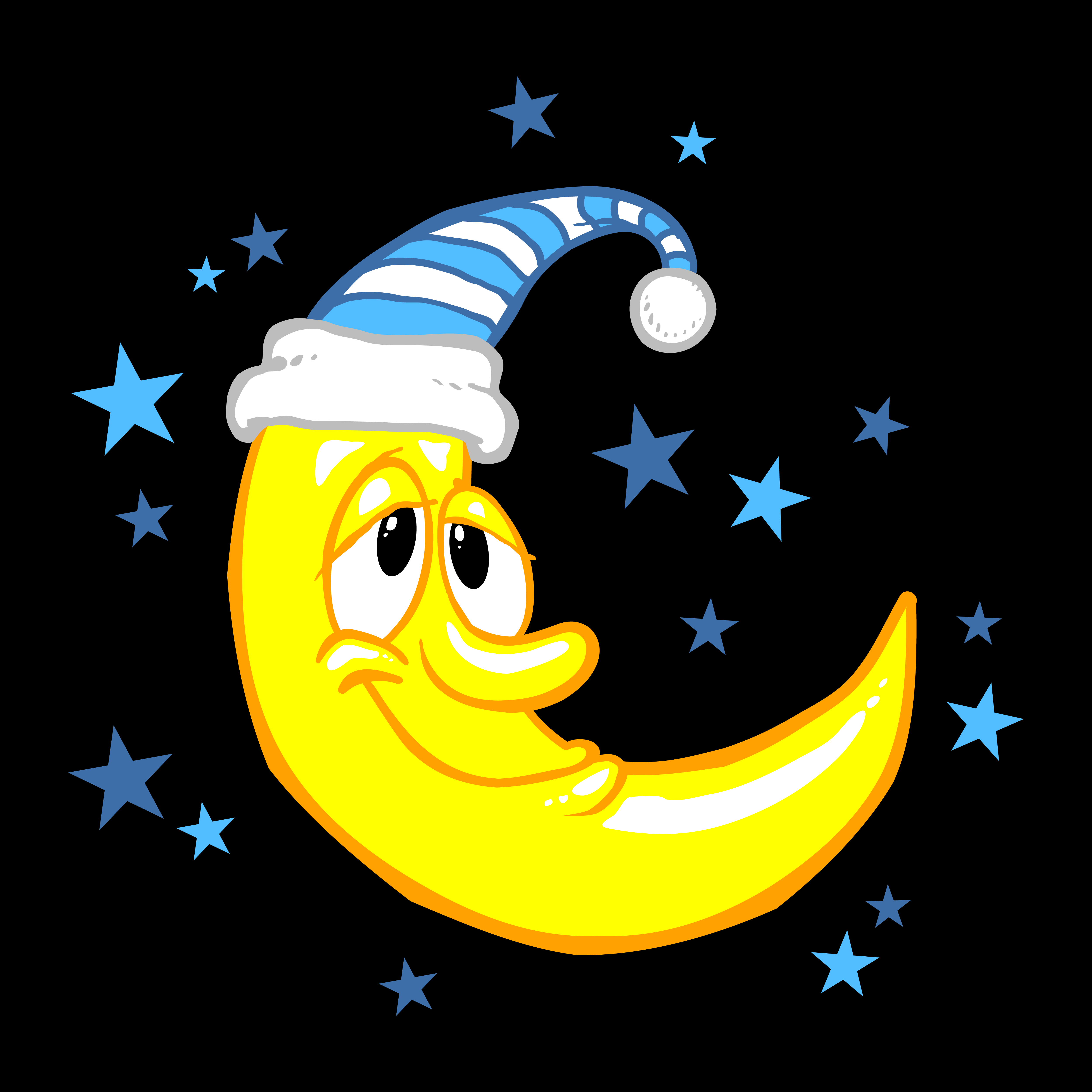 Moon smiling cartoon vector illustration 551529 Vector Art at Vecteezy