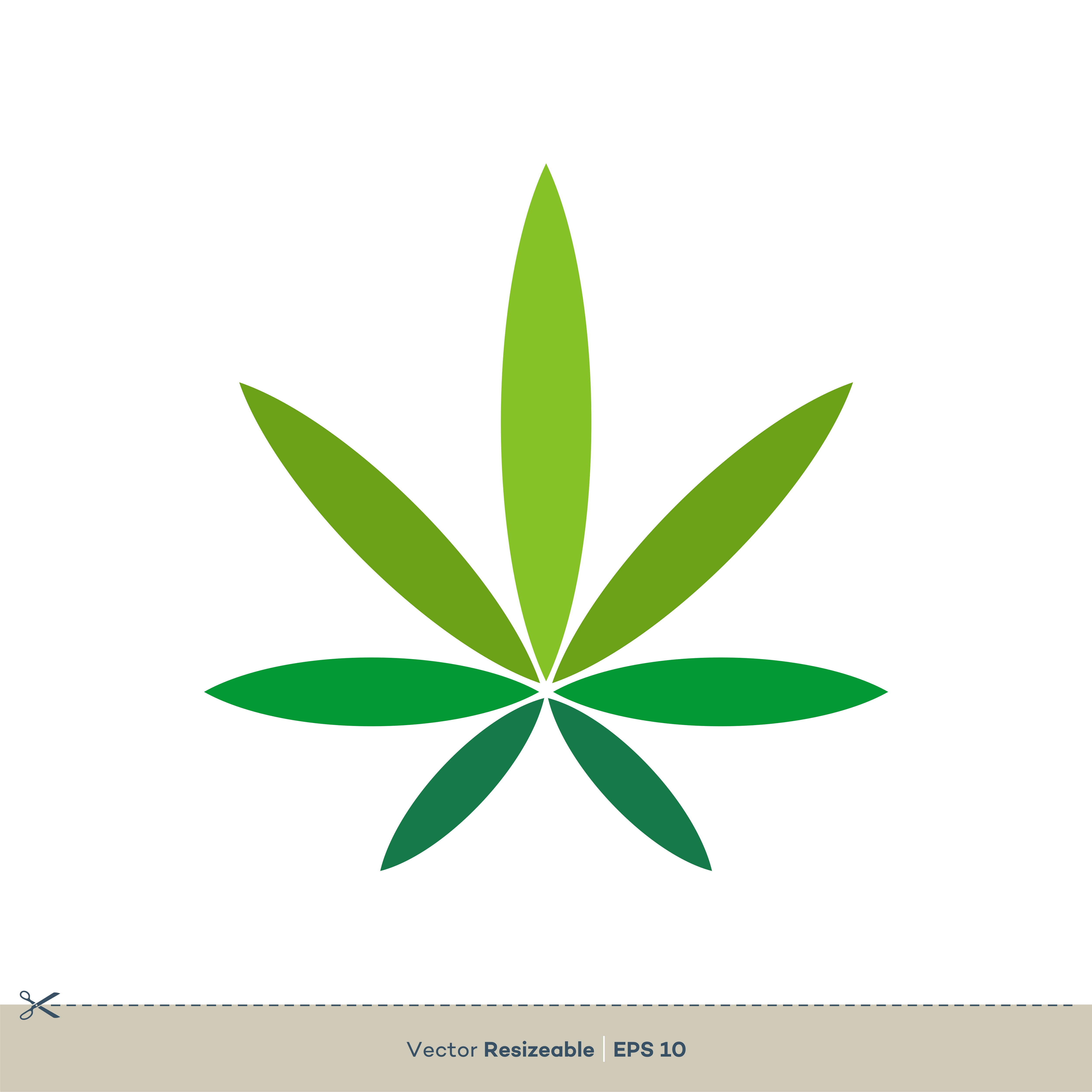 Weed Leaf Vector Logo