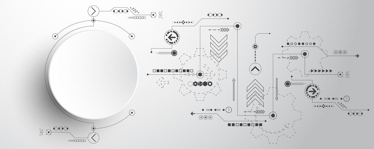 Vector de fondo en el concepto de tecnología.