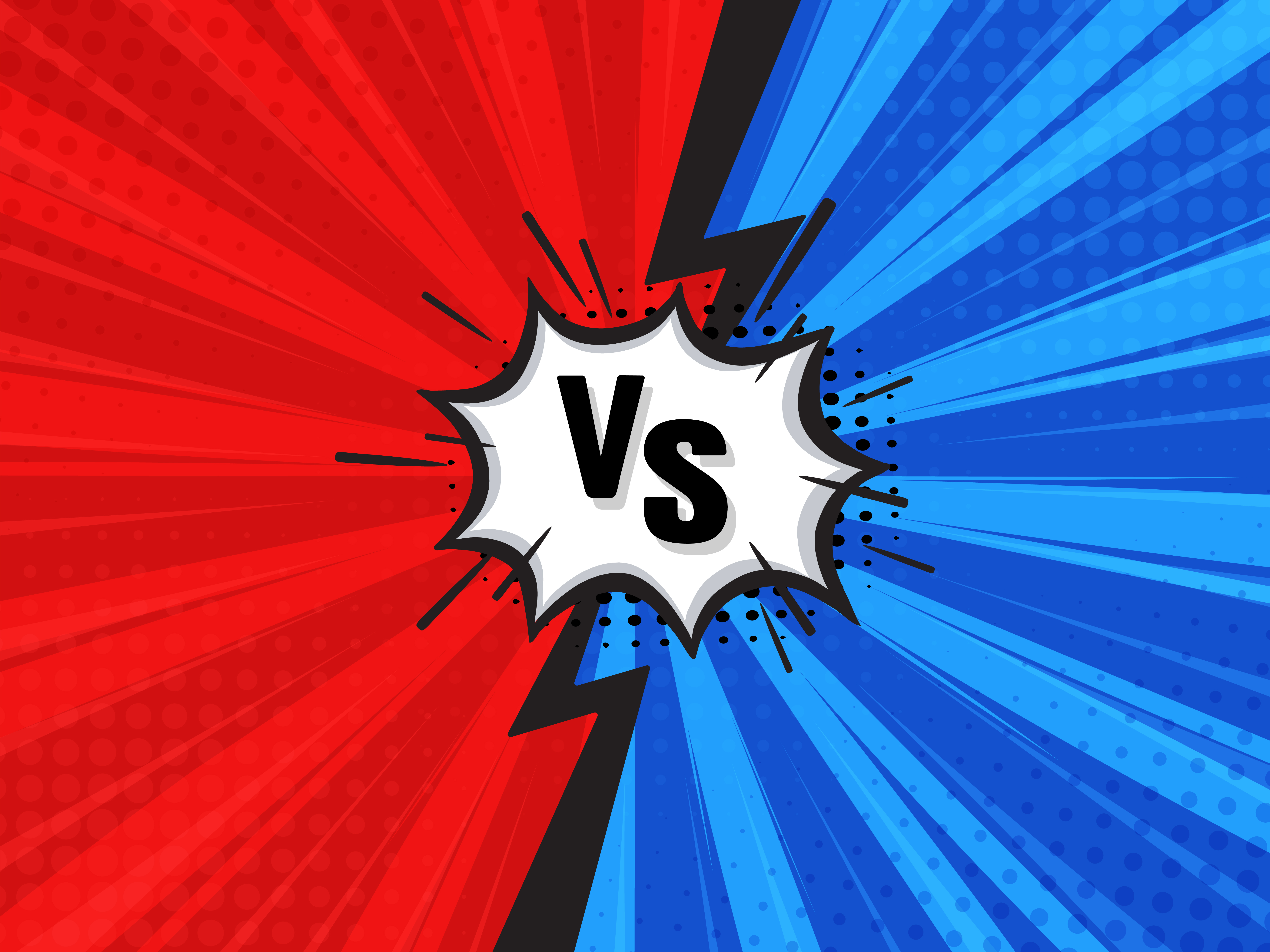 Download Comic Fighting Cartoon Background.Red Vs Blue. Vector Illustration. - Download Free Vectors ...