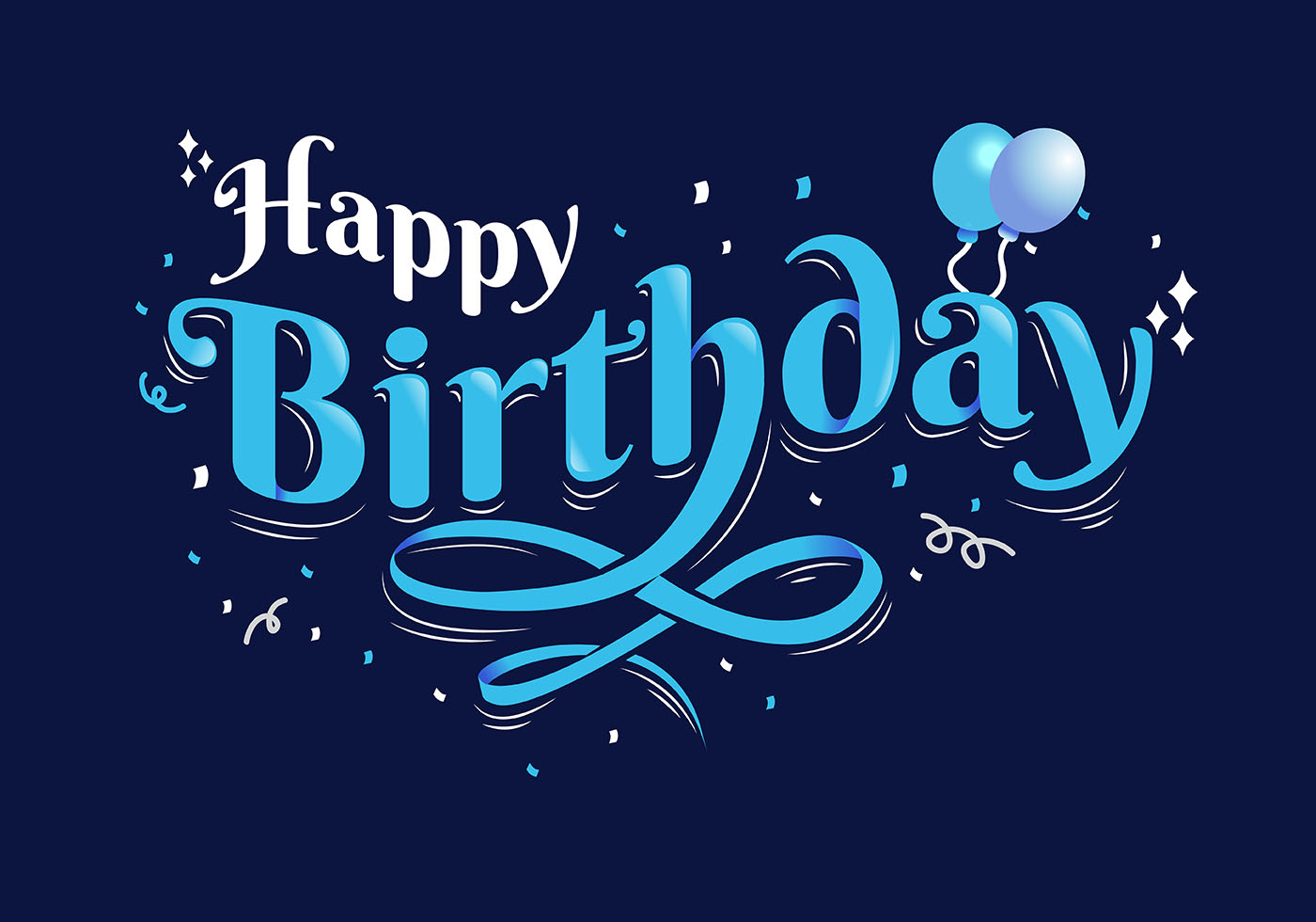 Free Printables Of Blue Happy Birthday - Free Printable Download