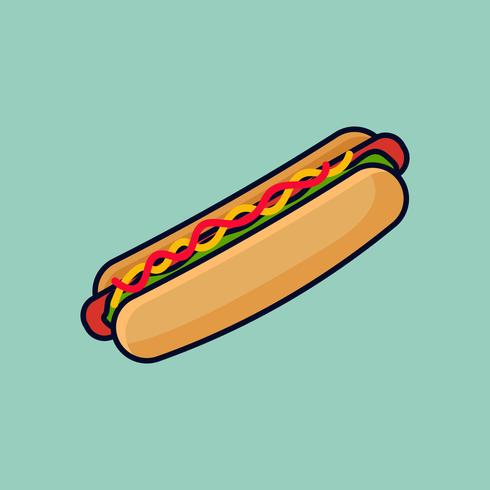 Hotdog illustration vector